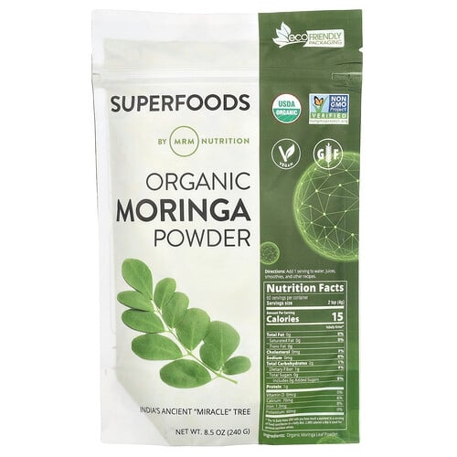 Mrm Nutrition Organic Moringa Powder 8 5 Oz 240 G product image