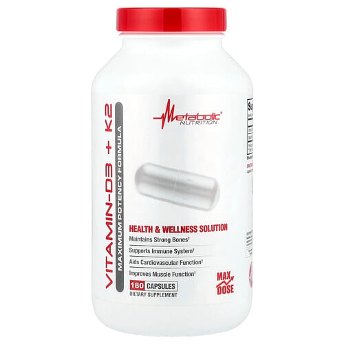 Metabolic Nutrition Vitamin D3 K2 180 Capsules product image