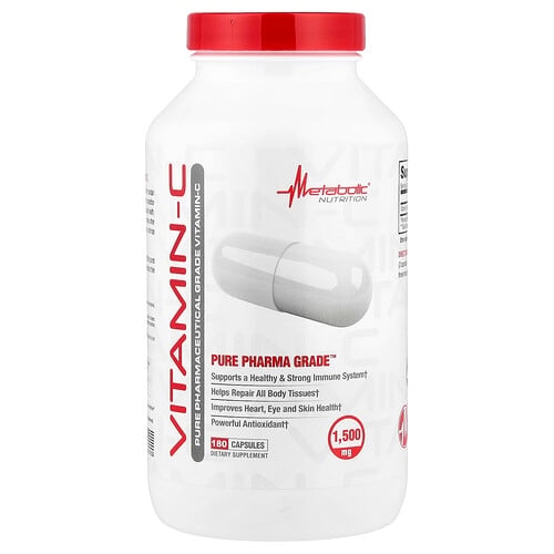 Metabolic Nutrition Vitamin C 180 Capsules 750 Mg Per Capsule product image
