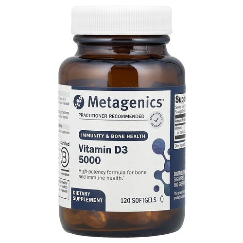 Metagenics Vitamin D3 5000 125 Mcg 5 000 Iu 120 Softgels product image
