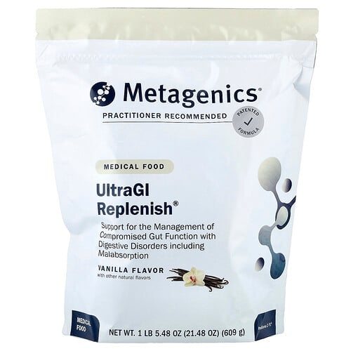 Metagenics Ultragi Replenish Medical Food Vanilla 21 48 Oz 609 G product image