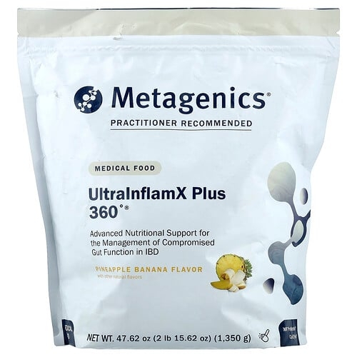 Metagenics Ultralnflamx Plus 360 Medical Food Pineapple Banana 47 62 Oz 1 350 G product image