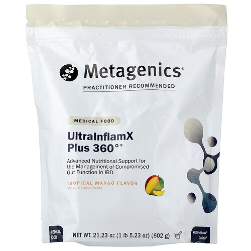 Metagenics Ultrainflamx Plus 360 Tropical Mango 21 23 Oz 602 G product image