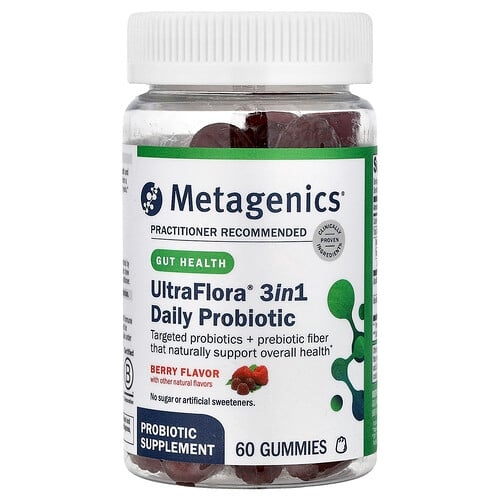 Metagenics Ultraflora 3in1 Daily Probiotic Berry 60 Gummies product image