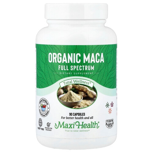Maxi Health Organic Maca Full Spectrum 90 Capsules 600 Mg Per Capsule product image