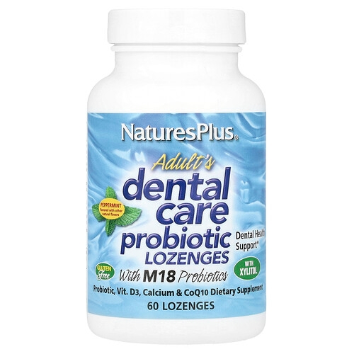 Naturesplus Adult S Dental Care Probiotic Lozenges Peppermint 60 Lozenges product image