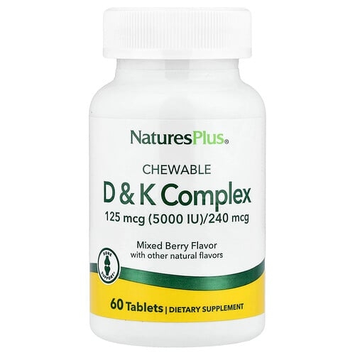 Naturesplus Chewable D K Complex Mixed Berry 60 Tablets product image