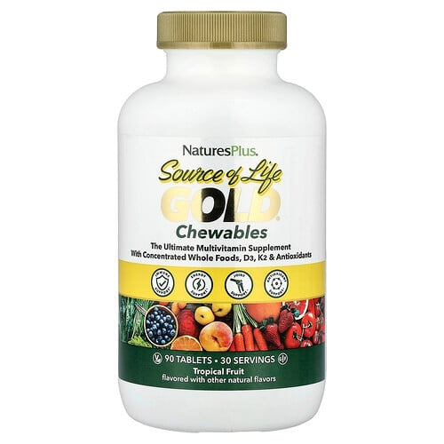 Naturesplus Source Of Life Gold Chewables Tropical Fruit 90 Tablets product image