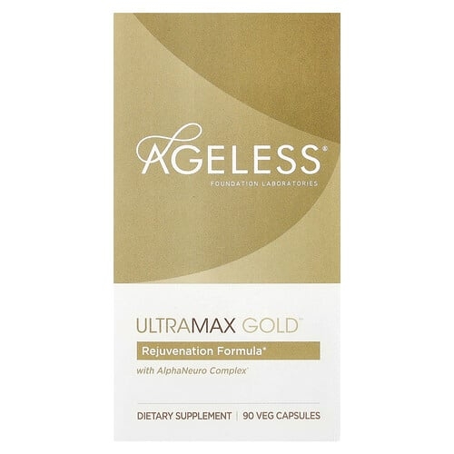 Ageless Foundation Laboratories Ultramax Gold With Alphaneuro Complex 90 Veg Capsules product image