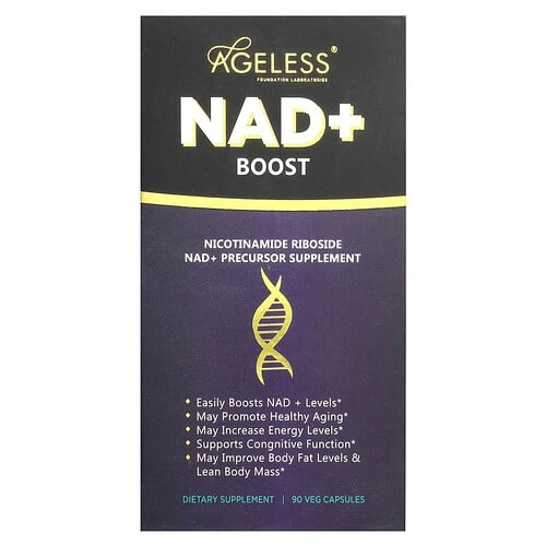 Ageless Foundation Laboratories Nad Boost 90 Veg Capsules product image