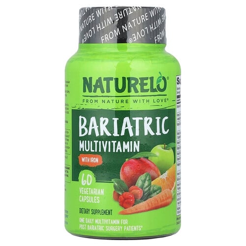 Naturelo Bariatric Multivitamin With Iron 60 Vegetarian Capsules product image