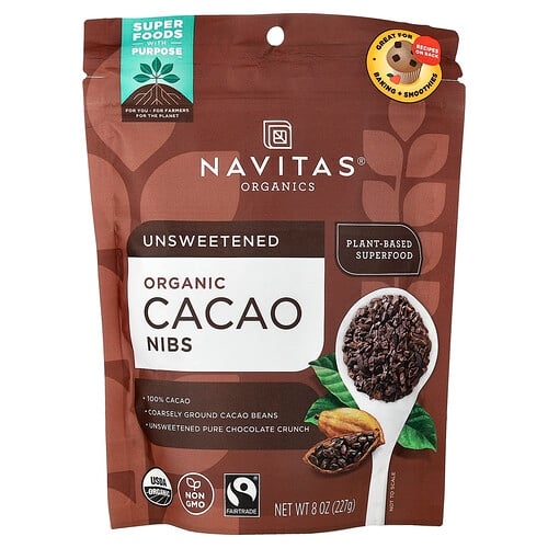 Navitas Organics Organic Cacao Nibs Unsweetened 8 Oz 227 G product image