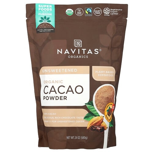 Navitas Organics Organic Cacao Powder Unsweetened 24 Oz 680 G product image