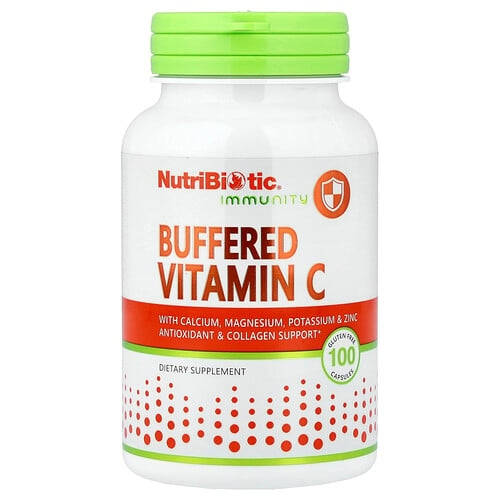 Nutribiotic Immunity Buffered Vitamin C 100 Gluten Free Capsules product image