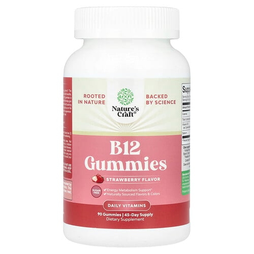 Nature S Craft B12 Gummies Strawberry 90 Gummies product image