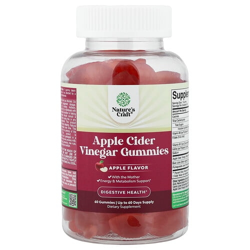 Nature S Craft Apple Cider Vinegar Gummies Apple 60 Gummies product image