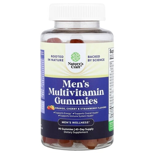 Nature S Craft Men S Multivitamin Gummies Orange Cherry Strawberry 90 Gummies product image