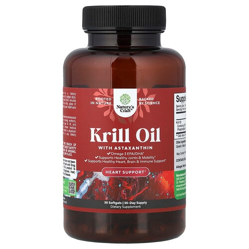 Nature S Craft Krill Oil With Astaxanthin 30 Softgels product image