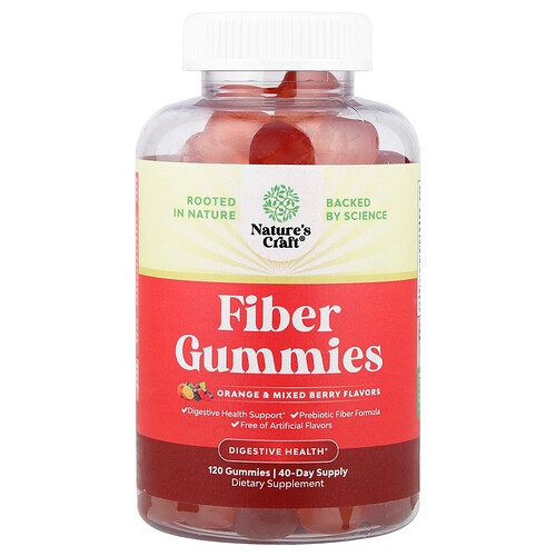 Nature S Craft Fiber Gummies Orange Mixed Berry 120 Gummies product image