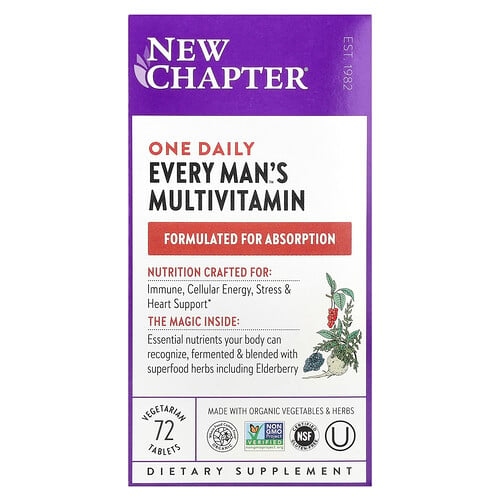 New Chapter One Daily Every Man S Multivitamin 72 Vegetarian Tablets product image