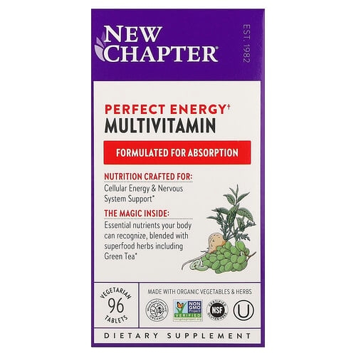 New Chapter Perfect Energy Multivitamin 96 Vegetarian Tablets product image