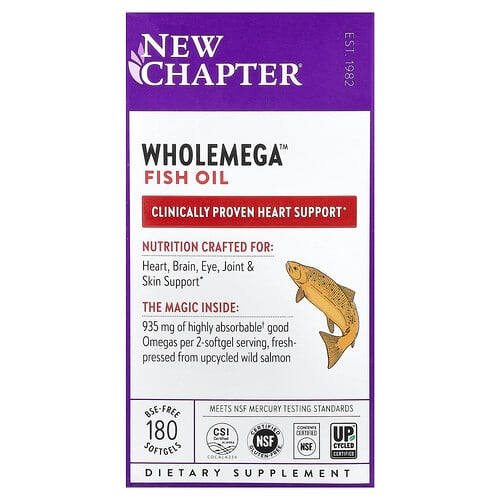 New Chapter Wholemega Fish Oil 180 Softgels product image