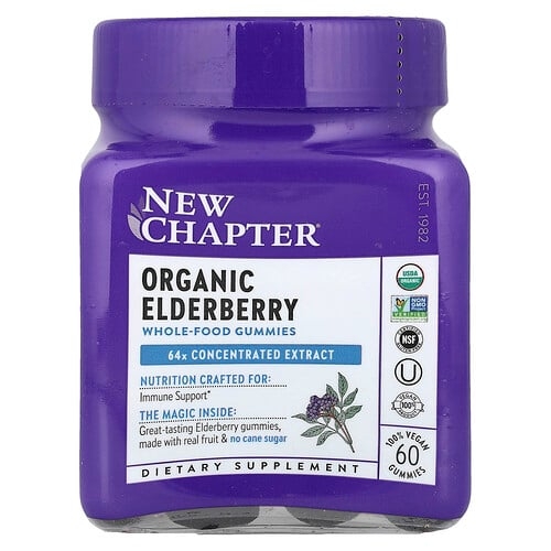 New Chapter Organic Elderberry Whole Food Gummies 60 Vegan Gummies product image