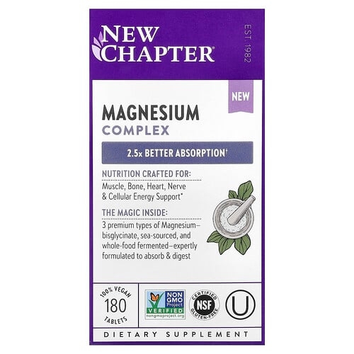 New Chapter Magnesium Complex 180 Tablets 162 5 Mg Per Tablet product image