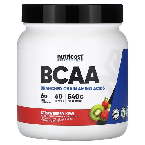 Nutricost Performance Bcaa Strawberry Kiwi 1 2 Lb 540 G product image