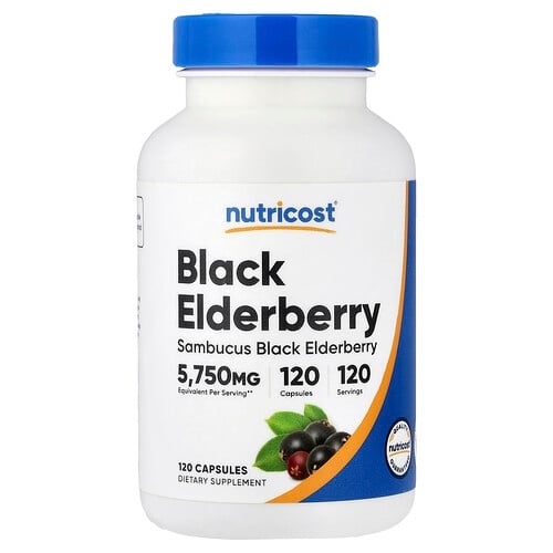 Nutricost Black Elderberry 120 Capsules 575 Mg Per Capsule product image