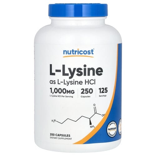 Nutricost L Lysine 250 Capsules 500 Mg Per Capsule product image