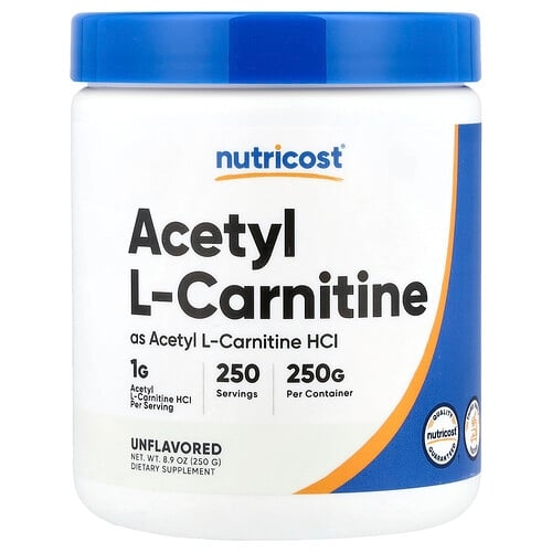 Nutricost Acetyl L Carnitine Unflavored 8 9 Oz 250 G product image