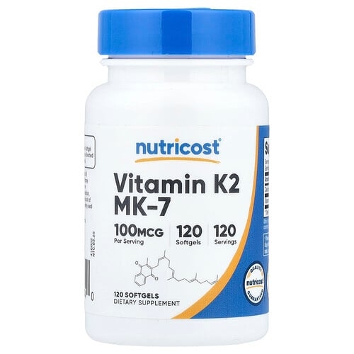 Nutricost Vitamin K2 Mk 7 100 Mcg 120 Softgels product image