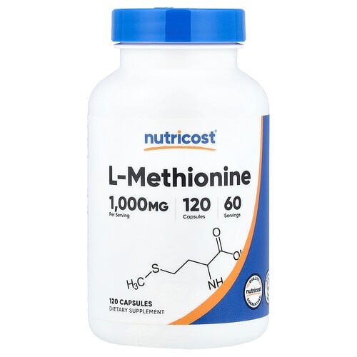 Nutricost L Methionine 120 Capsules 500 Mg Per Capsule product image