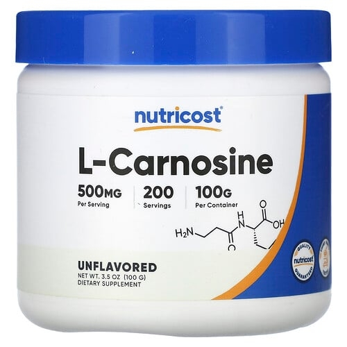 Nutricost L Carnosine Unflavored 3 5 Oz 100 G product image