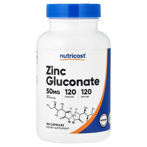 Nutricost Zinc Gluconate 50 Mg 120 Capsules product image