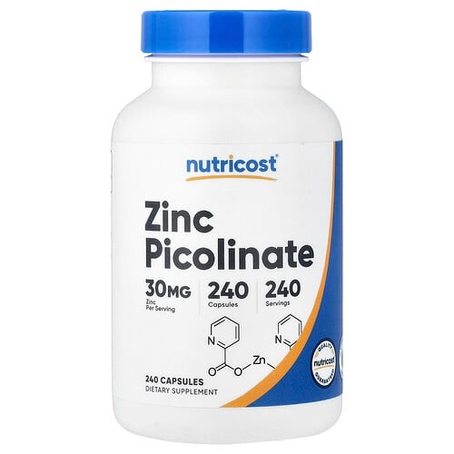 Nutricost Zinc Picolinate 30 Mg 240 Capsules product image