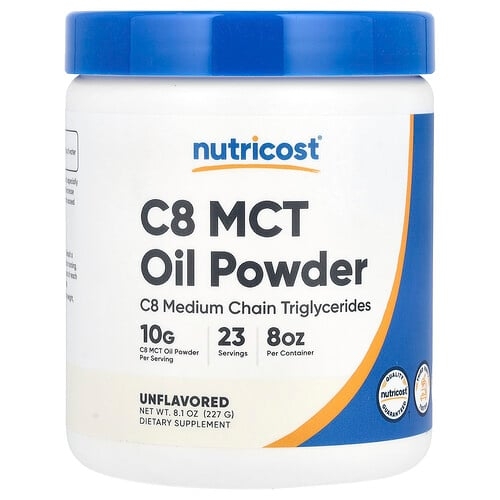Nutricost C8 Mct Oil Powder Unflavored 8 1 Oz 227 G product image