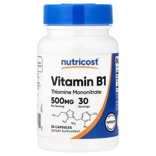 Nutricost Vitamin B1 500 Mg 30 Capsules product image