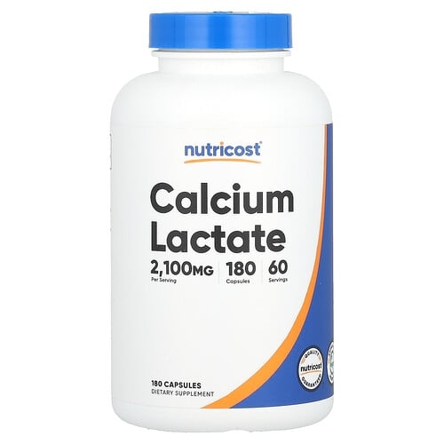 Nutricost Calcium Lactate 180 Capsules 700 Mg Per Capsule product image