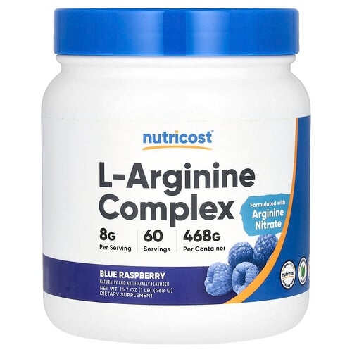 Nutricost L Arginine Complex Blue Raspberry 16 7 Oz 468 G product image