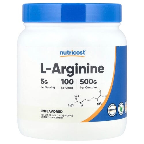 Nutricost L Arginine Unflavored 17 9 Oz 500 G product image