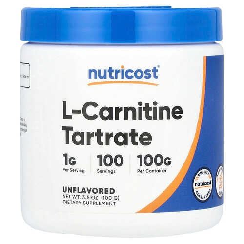 Nutricost L Carnitine Tartrate Unflavored 3 5 Oz 100 G product image