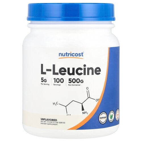 Nutricost L Leucine Unflavored 17 9 Oz 500 G product image