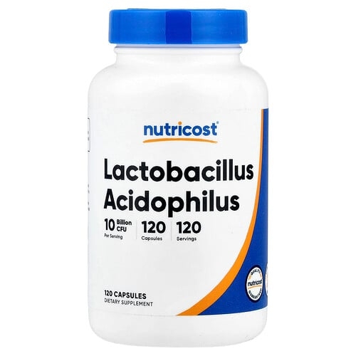 Nutricost Lactobacillus Acidophilus 50 Mg 10 Billion Cfu 120 Capsules product image
