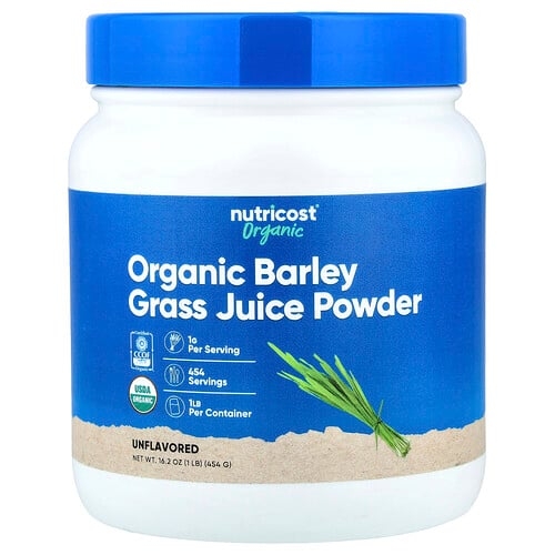 Nutricost Organic Barley Grass Juice Powder Unflavored 16 2 Oz 454 G product image