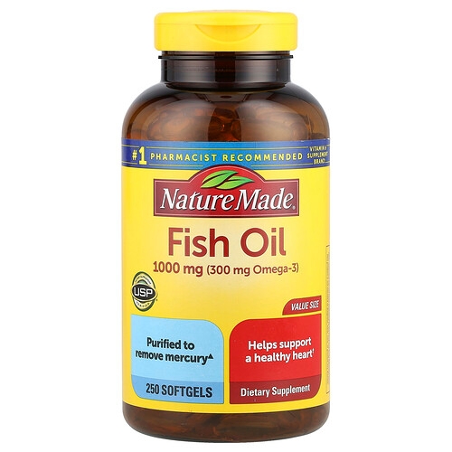 Nature Made Fish Oil 1 000 Mg 250 Softgels product image