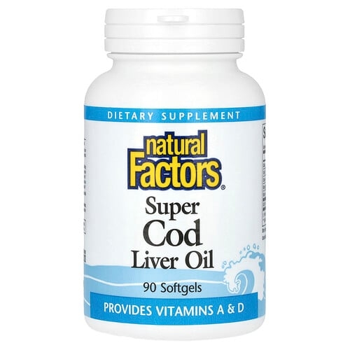 Natural Factors Super Cod Liver Oil 90 Softgels product image