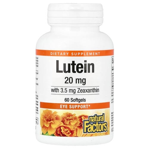Natural Factors Lutein 20 Mg 60 Softgels product image