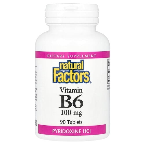 Natural Factors Vitamin B6 100 Mg 90 Tablets product image